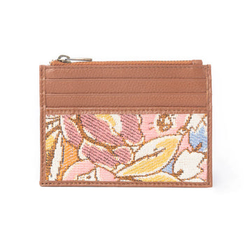 Myra Bags "Pastel Desert Sunrise Credit Card Holder In Pink And Brown"