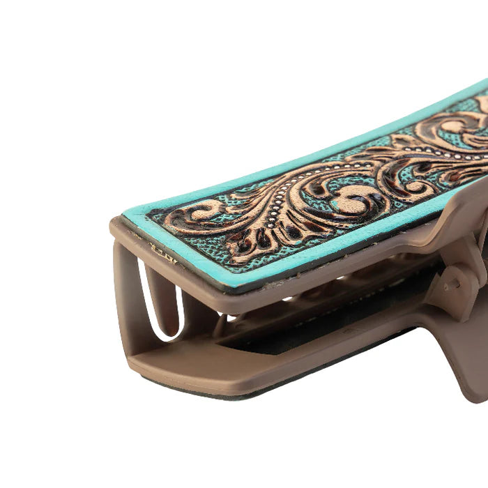 Myra "High Vista Hair Comb Clip in Turquoise"