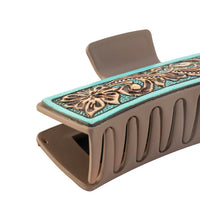 Myra "High Vista Hair Comb Clip in Turquoise"