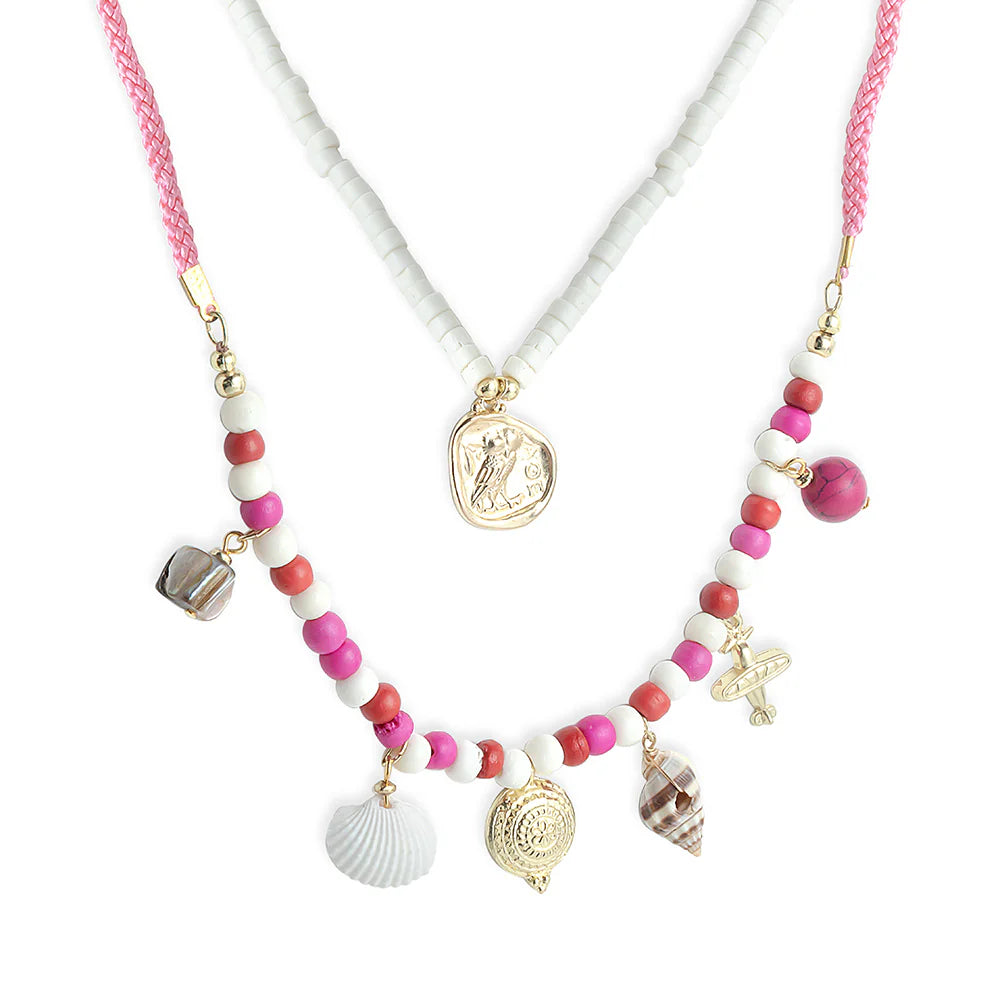 Myra "My Treasures Necklace in Rose"