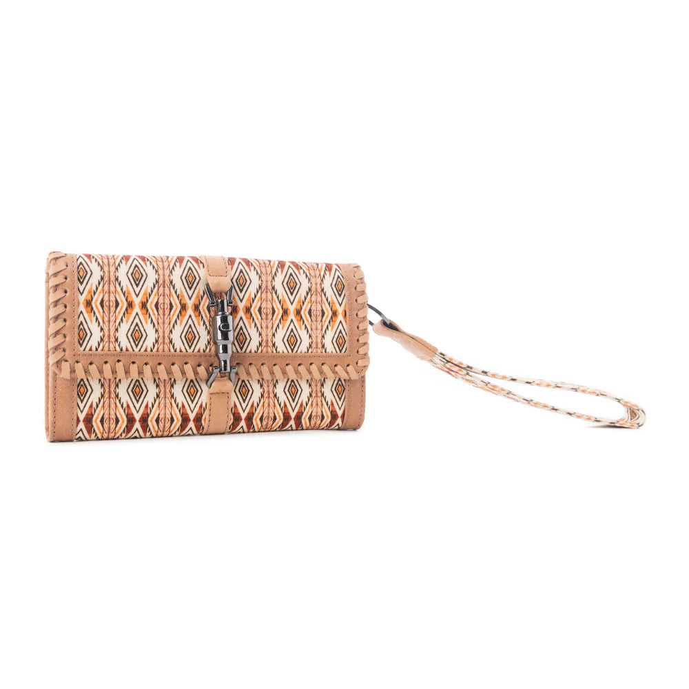 Myra Bags "Sonora Sunset Western Woven Wallet In Desert Sage"