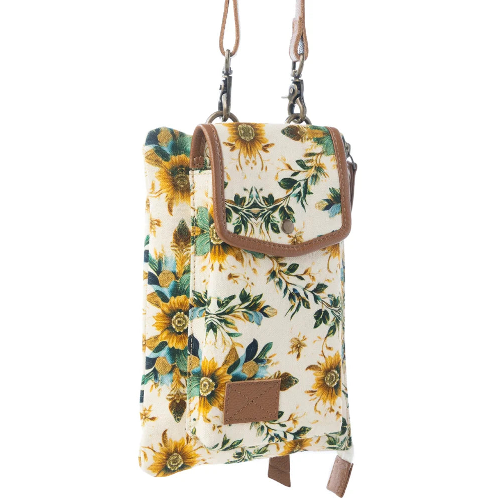Myra Bags "Amber Ray" Crossbody Bag with Phone Compartment in Sunlit Ivory