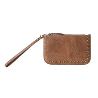 Myra Bags "Petalwild Western Wallet for Women in Tan with Embossed Detail"