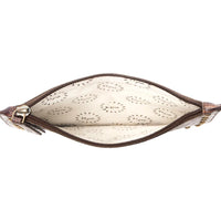 Myra Bags "Petalwild Western Wallet for Women in Brown with Embossed Detail"