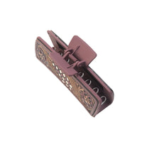 Myra "Cindertrail Handtooled Hair Clip in Ebony Cream"