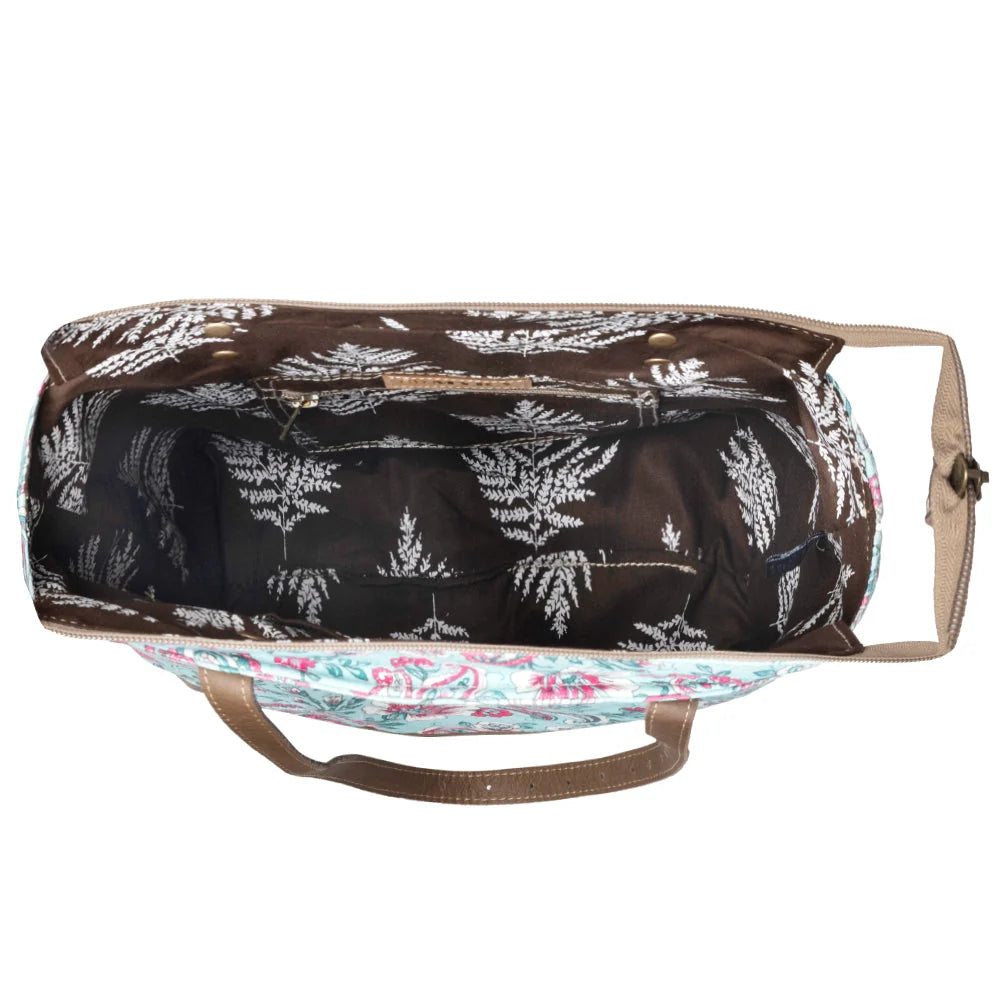 Myra Bags "Pinkpaisley" upcycled canvas Tote Bag