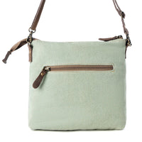 Myra Bags "Wildprint Trail Upcycled Crossbody Bag" - Sage + Floral
