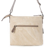Myra Bags "Wildprint Trail Upcycled Crossbody Bag" - Ivory + Vintage
