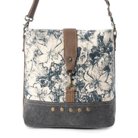 Myra Bags "Frostbloom Vintage Shoulder Bag" - Teal + Floral