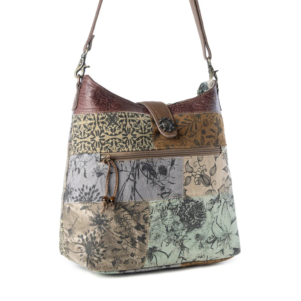 Myra Bags "Sageweave Vintage Shoulder Bag" - Sage + Patch