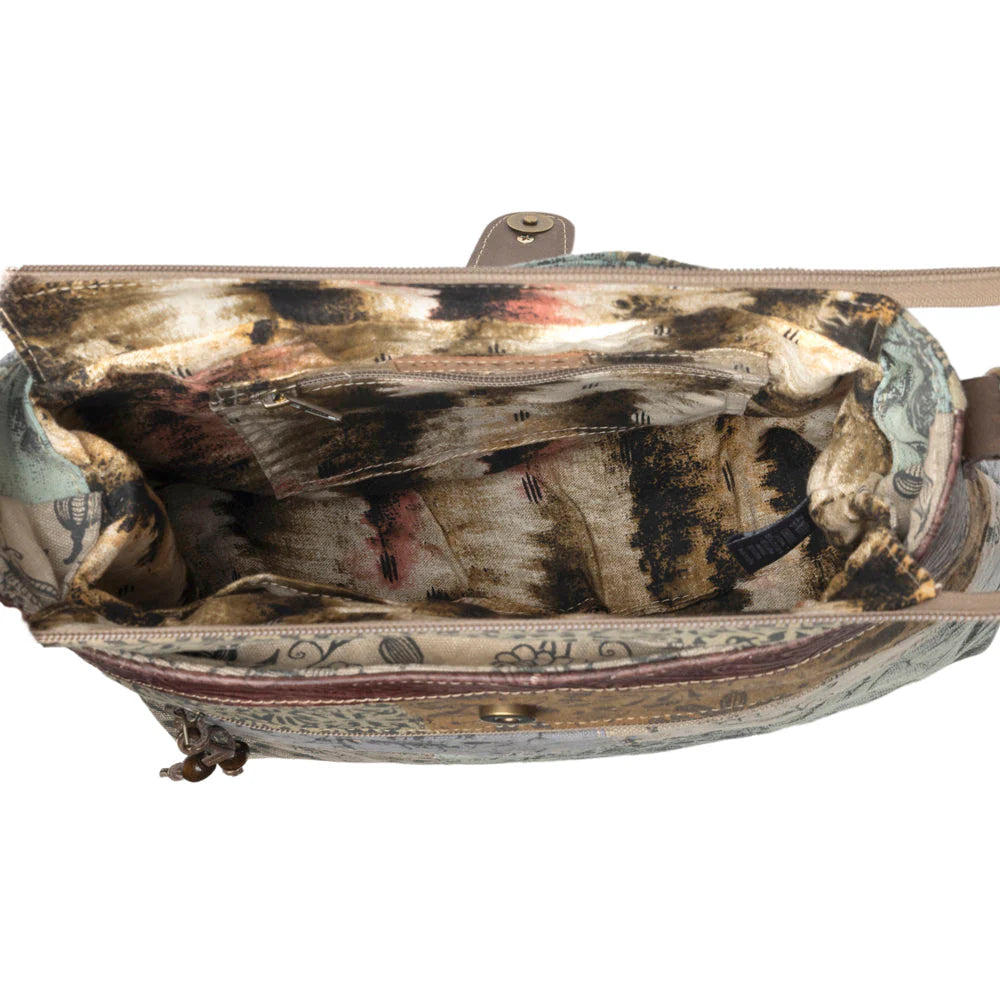 Myra Bags "Sageweave Vintage Shoulder Bag" - Sage + Patch