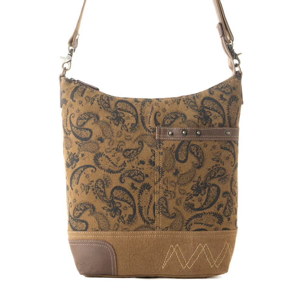Myra Bags " Wild Paisley Upcycled Canvas Concealed Carry Bag" - Olive + Vintage