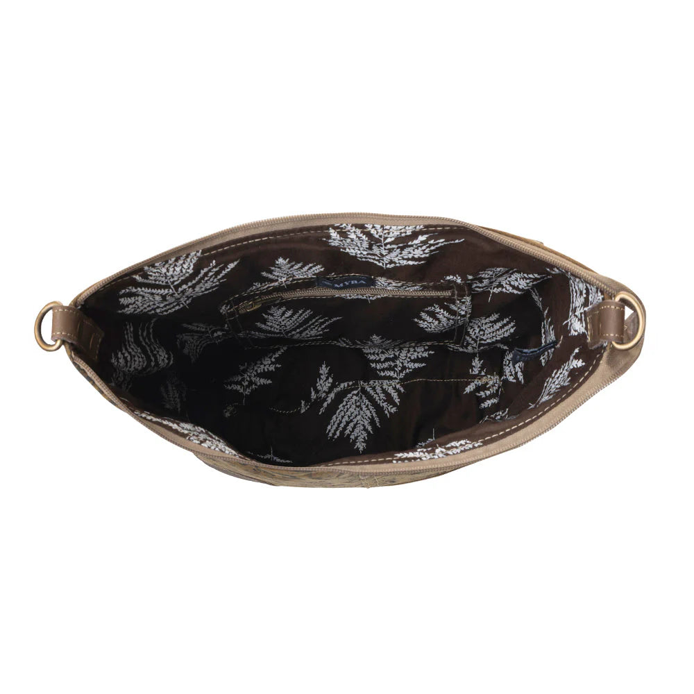 Myra Bags " Wild Paisley Upcycled Canvas Concealed Carry Bag" - Olive + Vintage