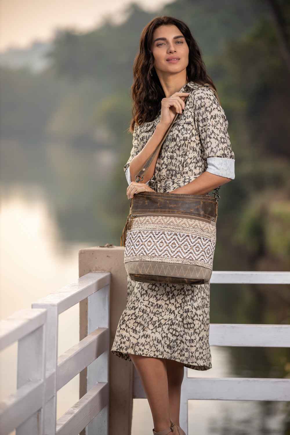 Myra Bags "Blending Taste" Aztec Print Shoulder Bag