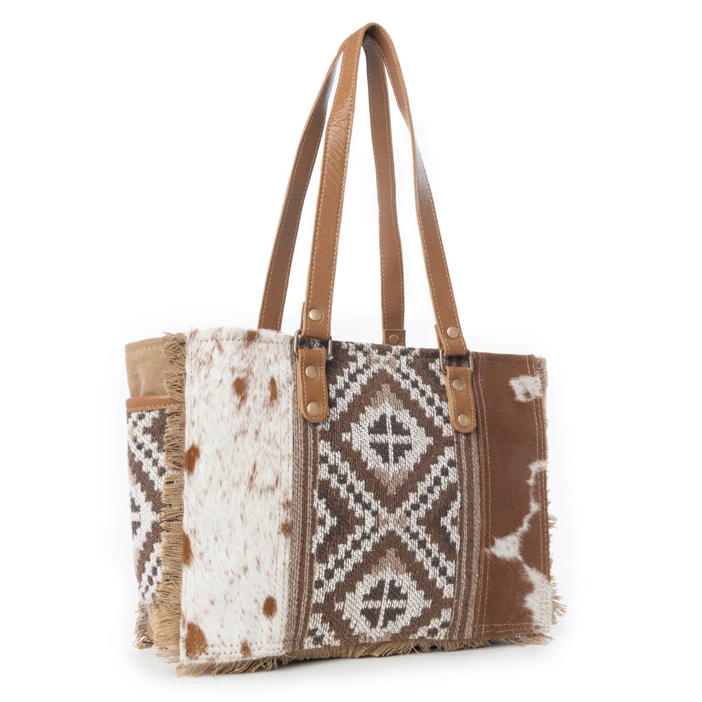 Myra Bags "Elisa Le" Hairon Leather Tote Bag