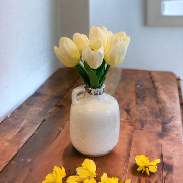 Tulips in White Jug Vase Arrangement