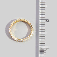 Cubic Zirconia Eternity Fashion Ring: Gold