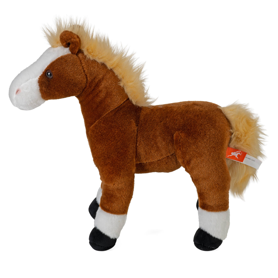 Brown Horse Standing Stuffed Animal 12"