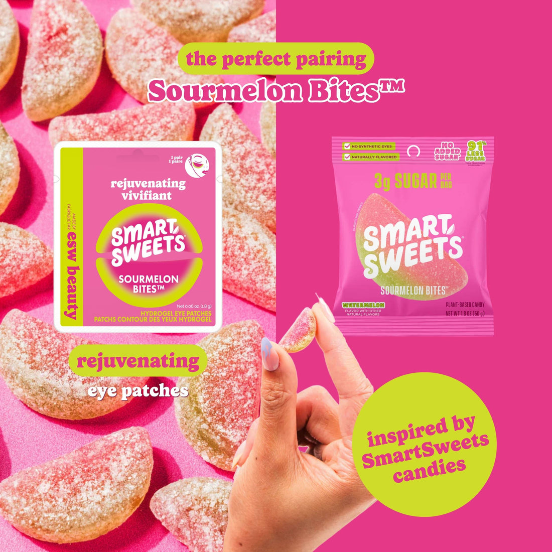 ESW x SmartSweets Rejuvenating Sourmelon Bites™ Eye Patches: 1 pc