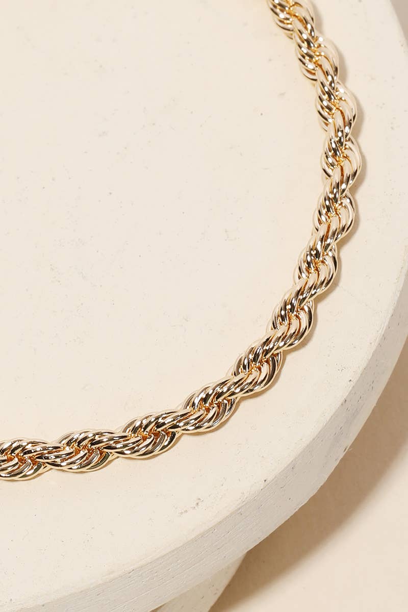 Rope Chain Bracelet: Gold