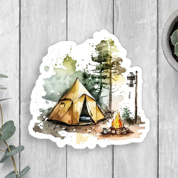 Camping Tent Vinyl Sticker