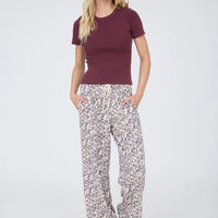 Maroon Cropped Knit Tee