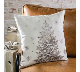 Metallic Christmas Tree Pillow