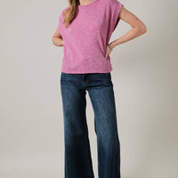 Magenta Ribbed Top