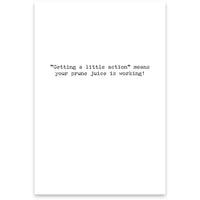 Prune Juice Greeting Card