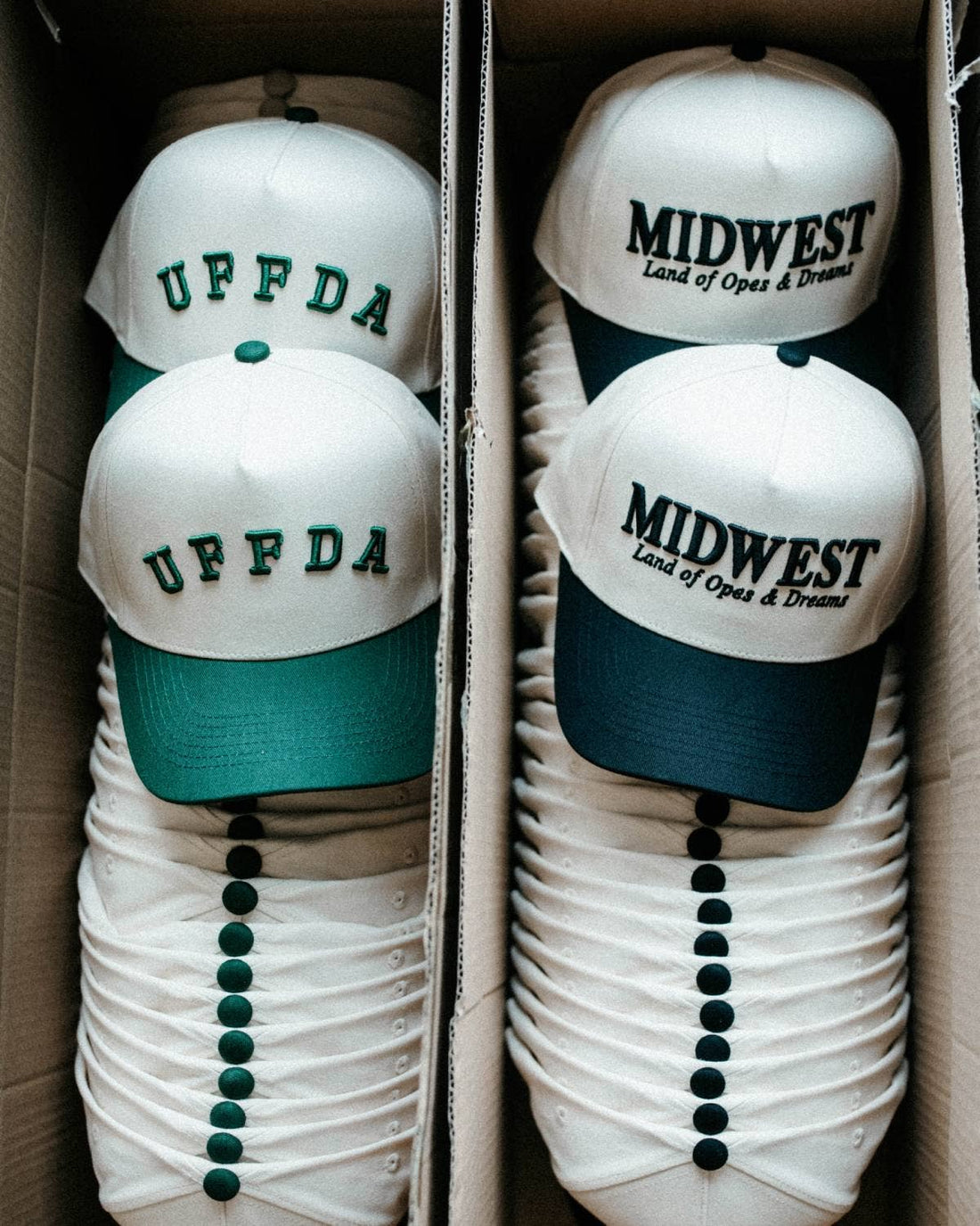 Midwest Land of Opes & Dreams Unisex Trucker Hat - Black & Cream