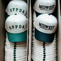 Midwest Land of Opes & Dreams Unisex Trucker Hat - Black & Cream