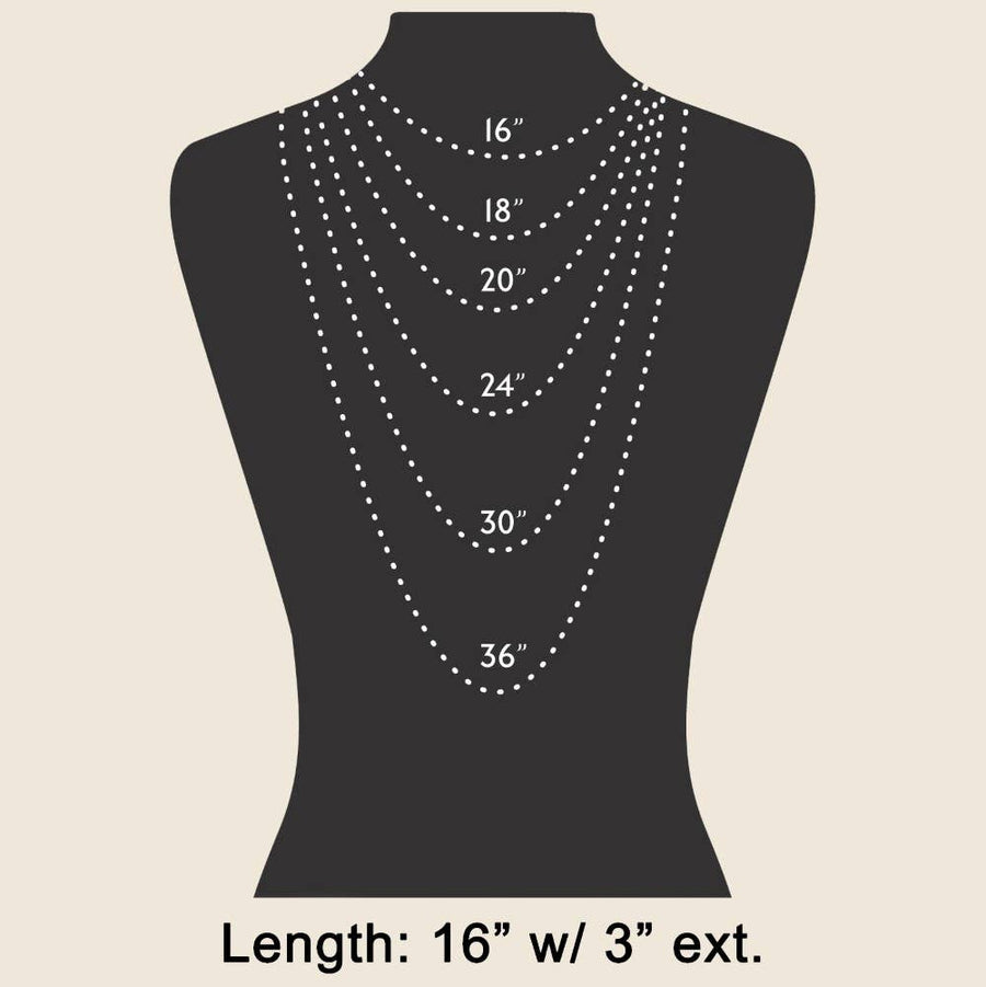 Pave And Geometric Ring Charms Chain Necklace