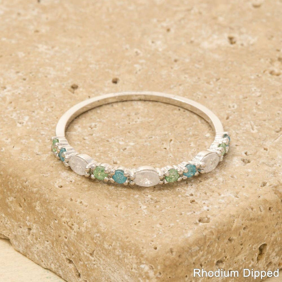 Cubic Zirconia Gold Dipped Ring