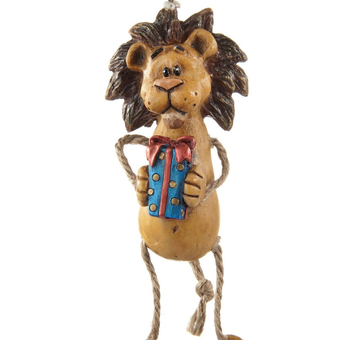 Zoo Lion Ornament with Christmas Gift