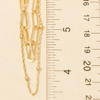 Dainty Mixed Layered Classic Chain Necklace: Gold