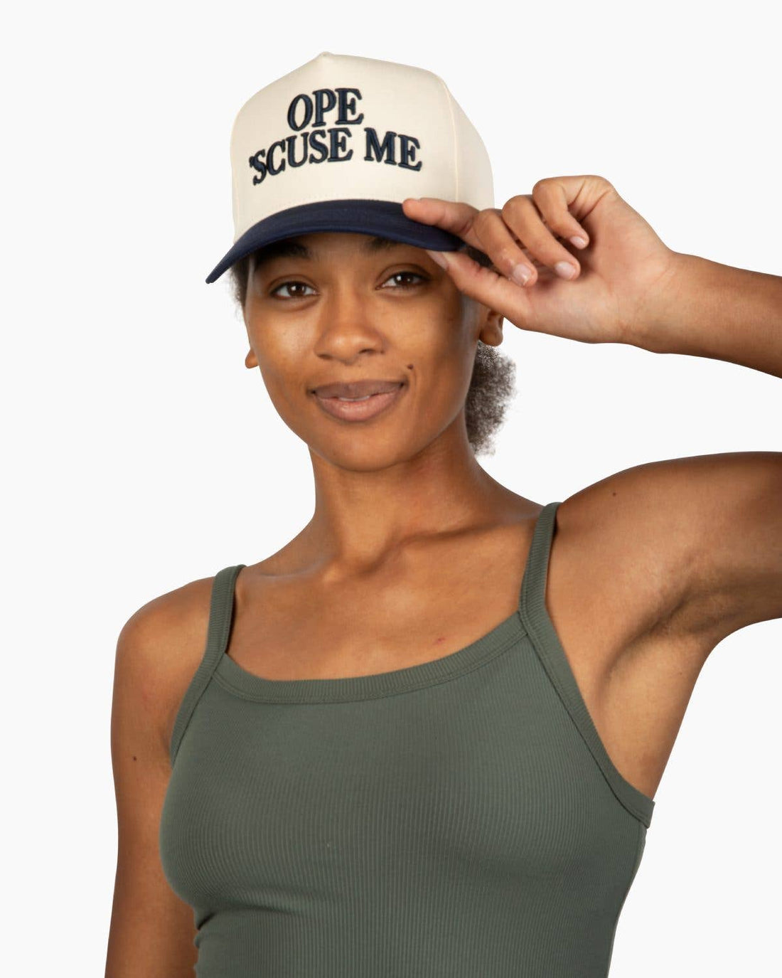 Ope 'Scuse Me Hat - Navy Blue & Cream