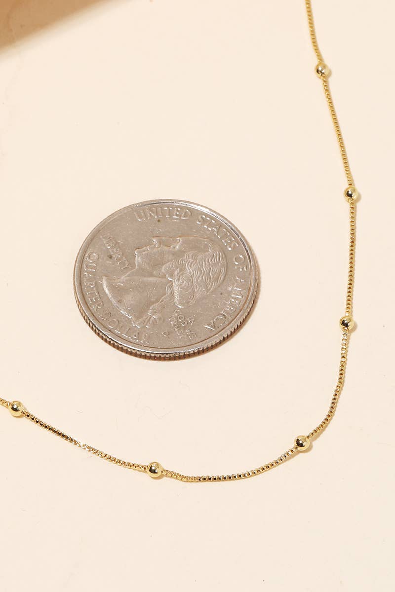 Dainty Box Classic Chain Necklace: Gold