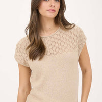 Eyelet Sweater - Light Khaki
