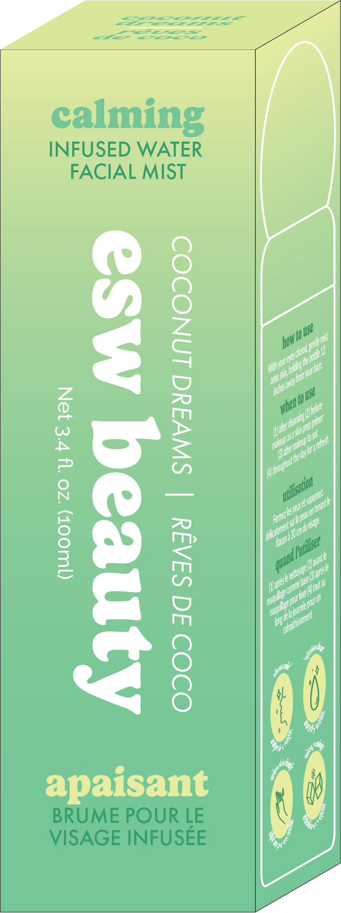 Coconut Dreams Calming Infused Water Facial Mist