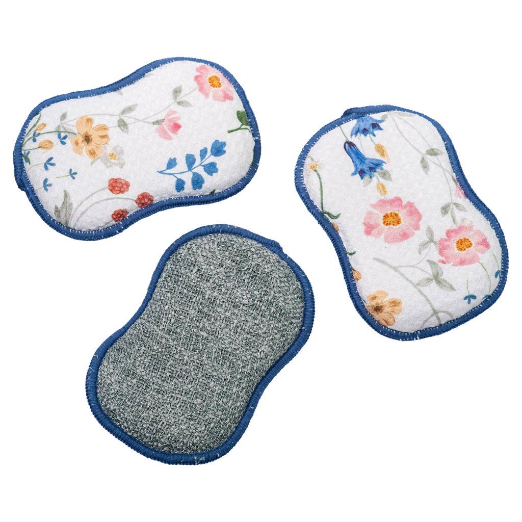 RE:usable Sponges (Set of 3) - Serenity Floral: Mint