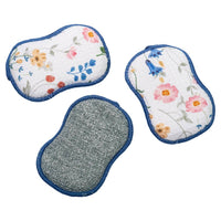RE:usable Sponges (Set of 3) - Serenity Floral: Mint