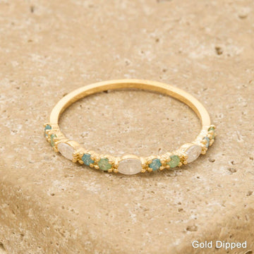 Cubic Zirconia Gold Dipped Ring