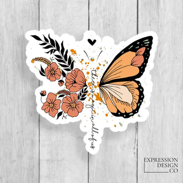 There Is Magic in All of Us Butterfly Vinyl Sticker