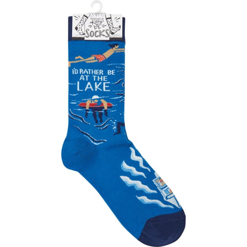 I'd Rather Be At the Lake Socks