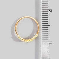 Gold Dipped Cz Rhinestone Ring: Gold