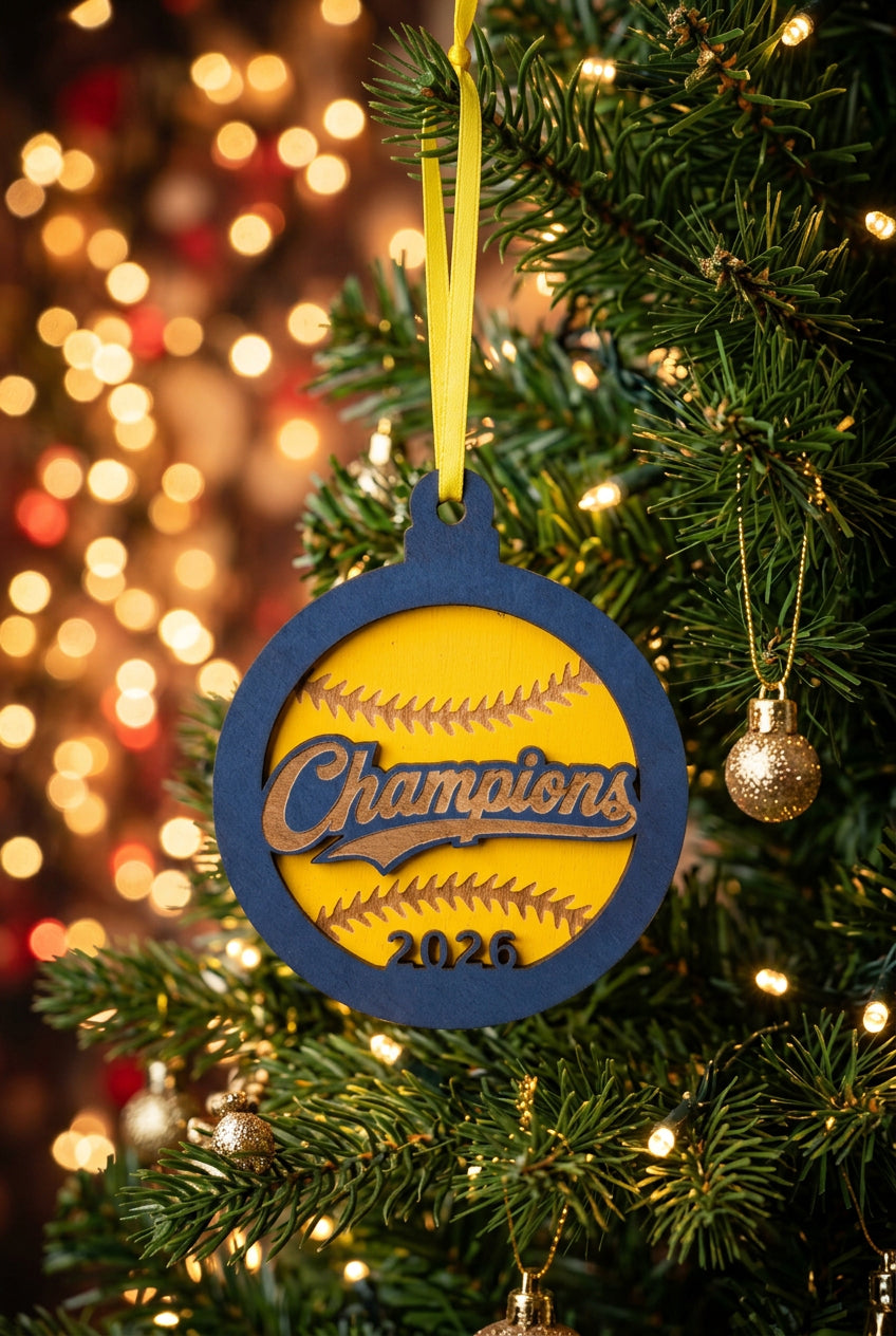 Champions Baseball Ornament