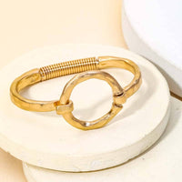 Hammered Circle Bangle Bracelet