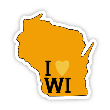 "I Love Wisconsin" Sticker