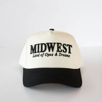 Midwest Land of Opes & Dreams Unisex Trucker Hat - Black & Cream