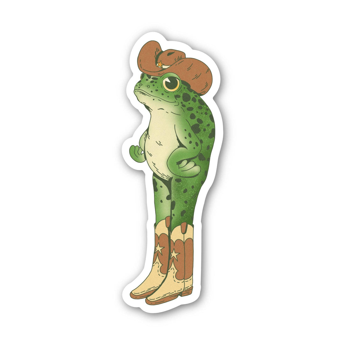Cowboy Frog Southern Sticker